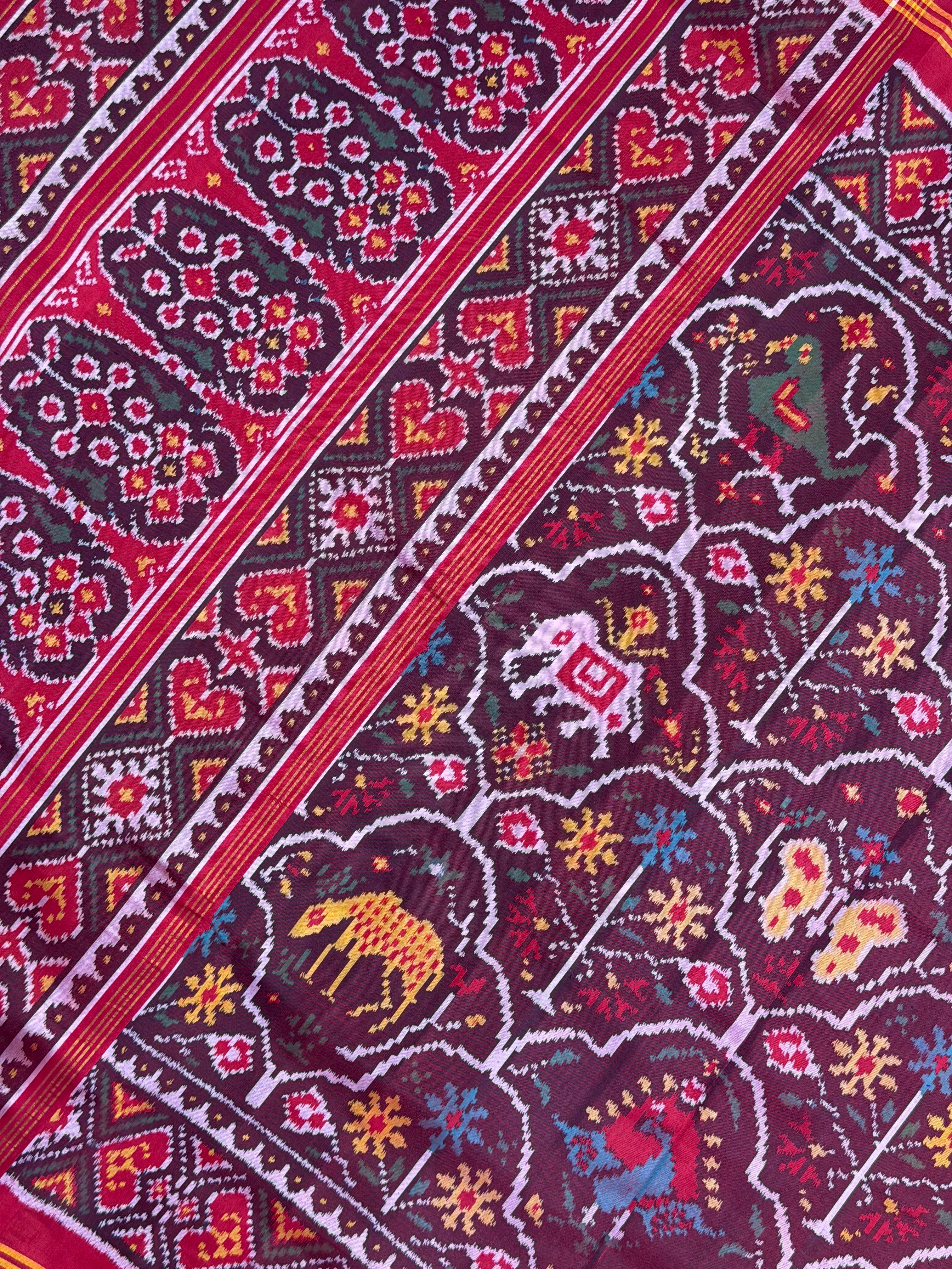 Exclusive Motif Design Handwoven Patola Silk Saree