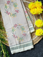 Off-white Fancy Designer Handwoven Patola Silk Saree