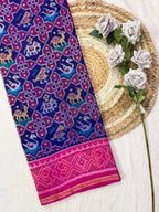 Small Motif Design Handwoven Patola Silk Saree