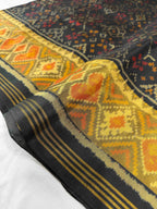 Black Navratna Design Handwoven Patola Silk Saree