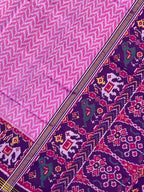 Laheriya Design Handwoven Patola Silk Saree