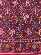 Half Motifs Design Handwoven Patola Silk Saree