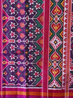 Laheriya Type Motif Design Handwoven Patola Silk Saree