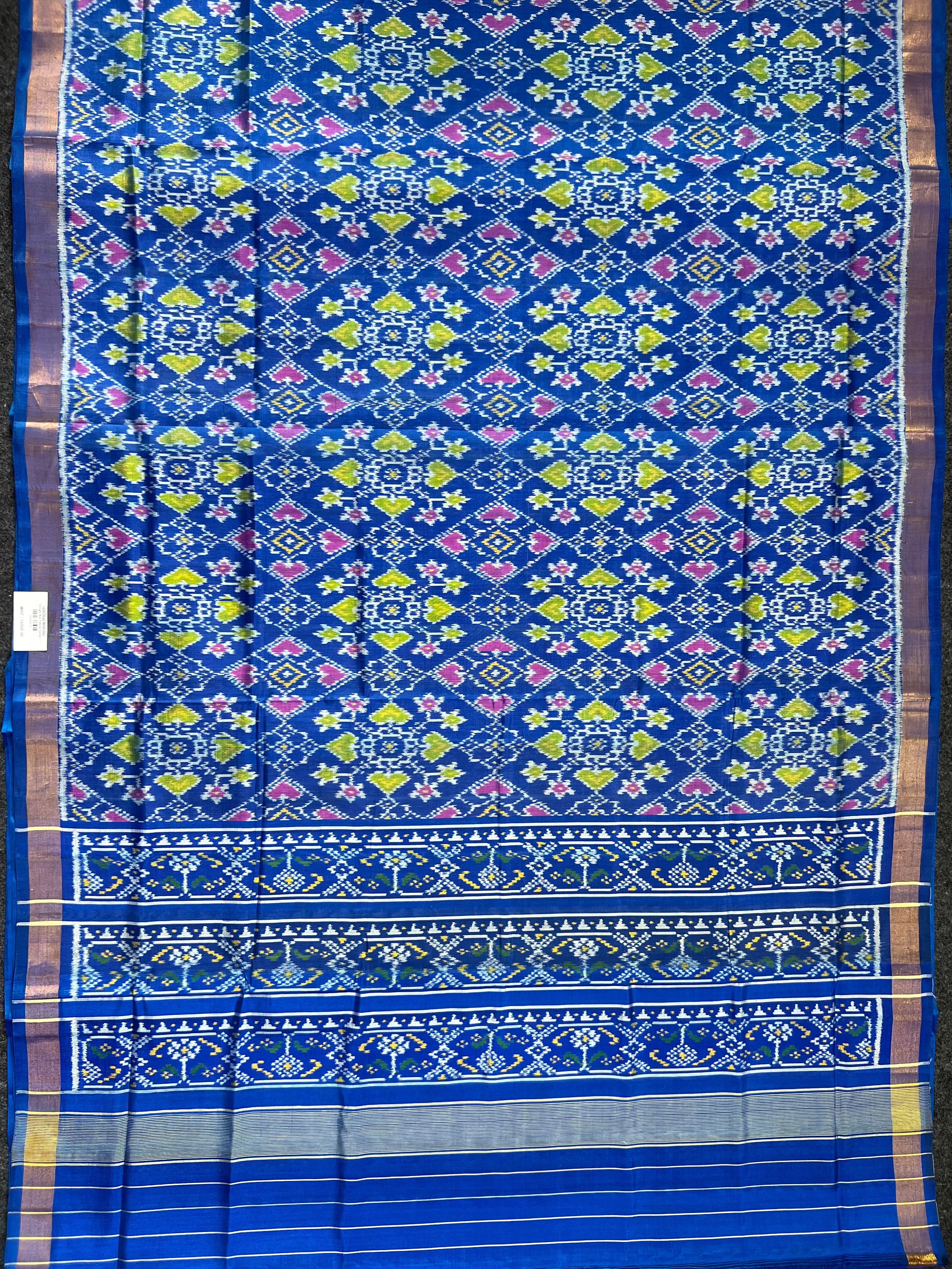 Manekchowk-Navratna Mix Design Handwoven Patola Silk Saree