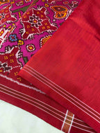 Pink Color Big Motif Design Handwoven Patola Silk Saree