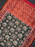 Fusion Design Black Handwoven Patola Silk Saree