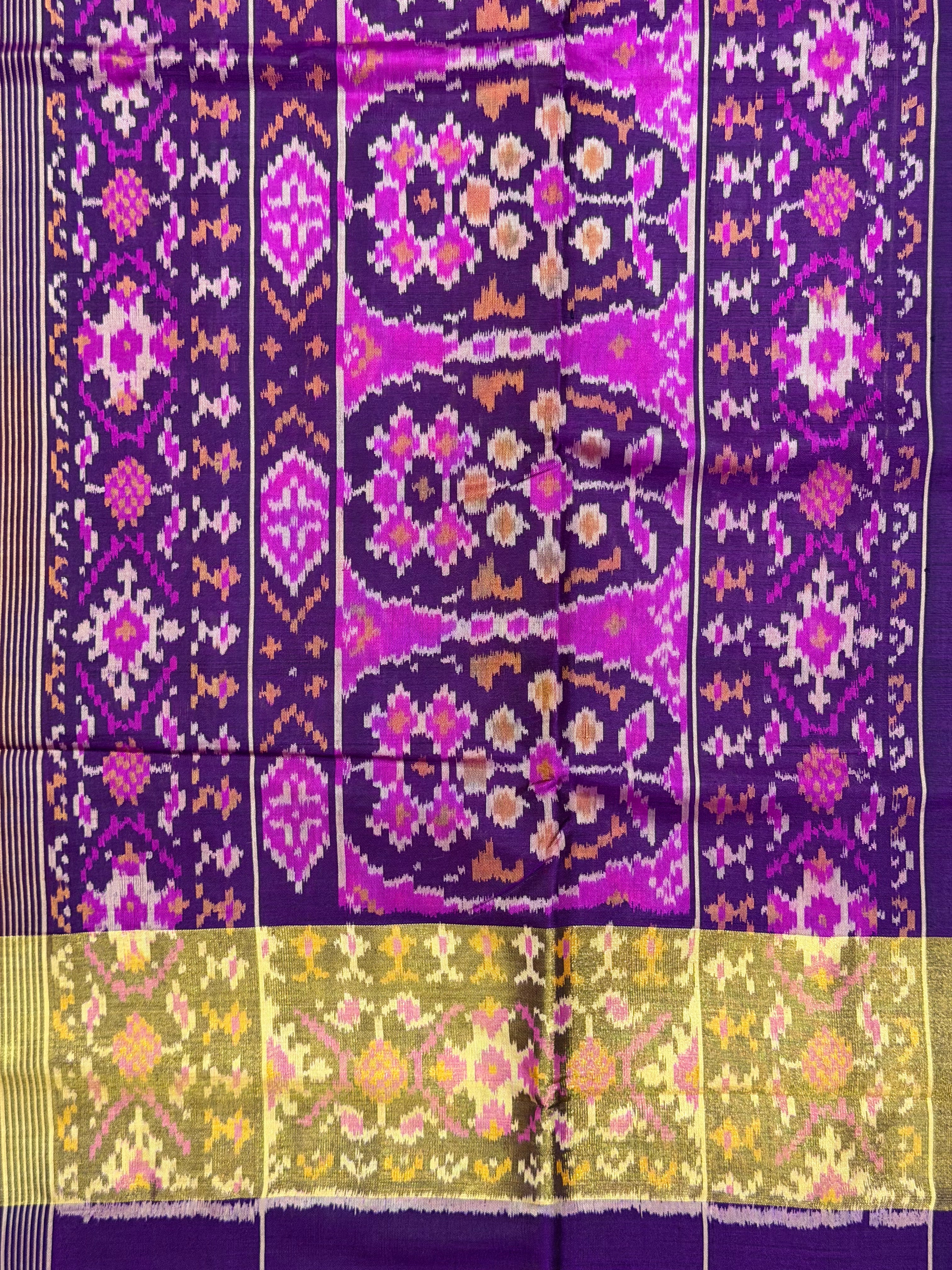 Fancy Design Handwoven Patola Silk Saree