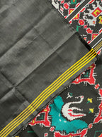 Black Motif Design Handwoven Patola Silk Saree