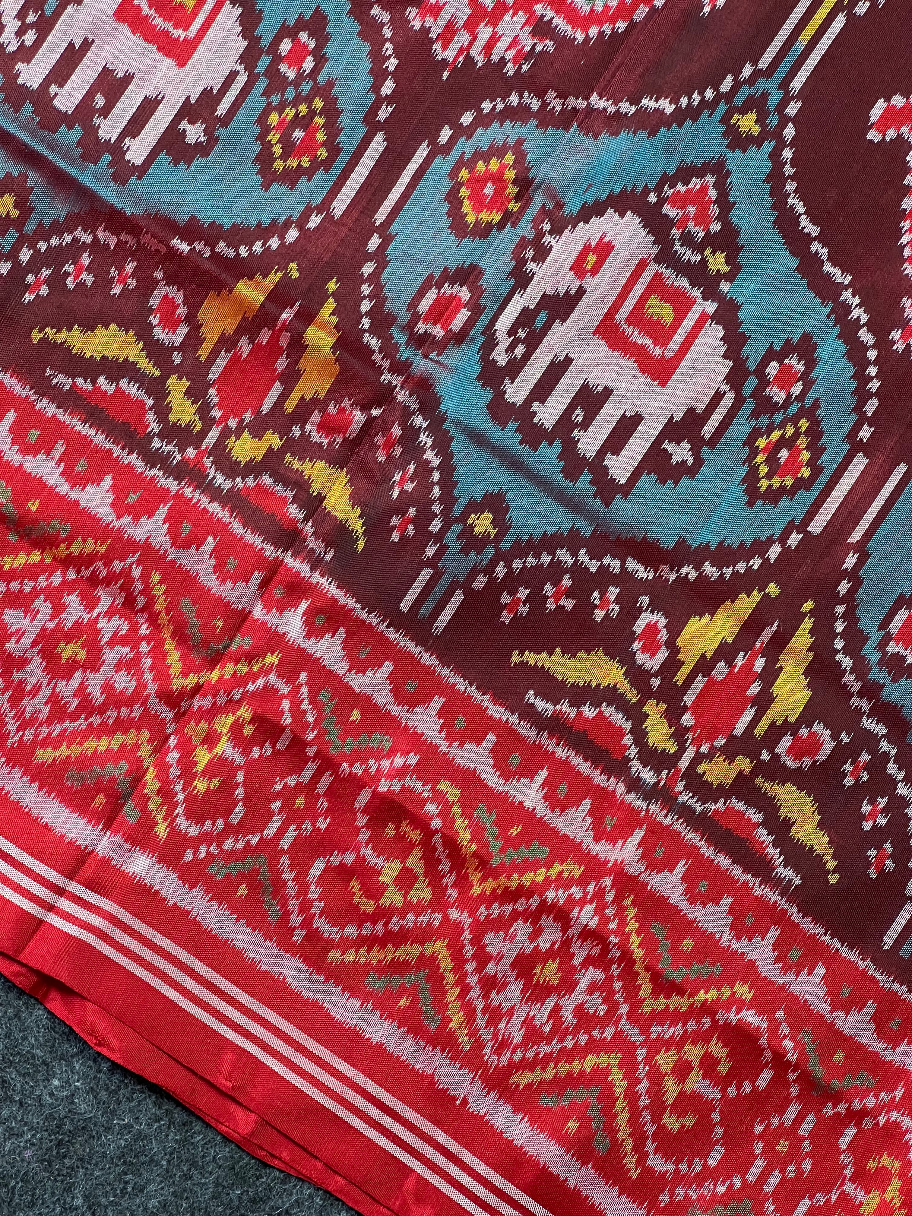 Motif Exclusive Design Handwoven Patola Silk Saree