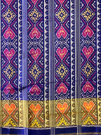 Blue Manekchowk Traditional Design Handwoven Patola Silk Saree