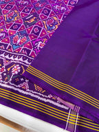 Exclusive Purple Motifs Design Handwoven Patola Silk Saree