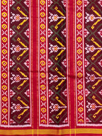 Blue And Red Exclusive Design Handwoven Patola Silk Saree