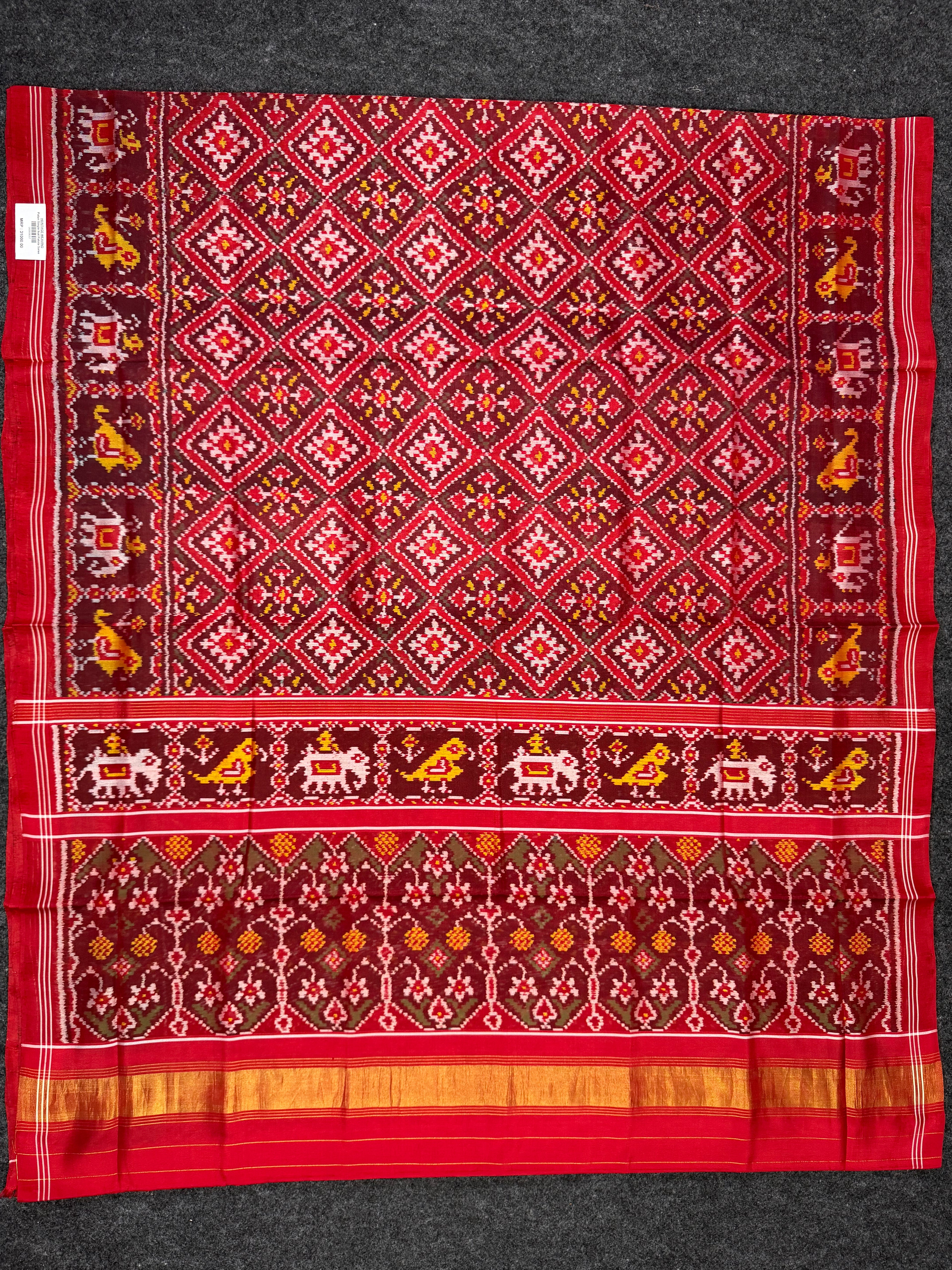 Traditional Design Handwoven Patola Silk Saree