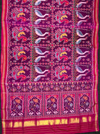 Peacock-Duck Motif Design Handwoven Patola Silk Saree