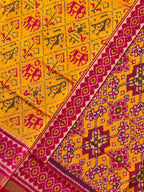 Typical Narikunj Traditional Design Handwoven Patola Silk Saree