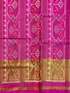 Pink Bandhni Design Handwoven Patola Silk Saree