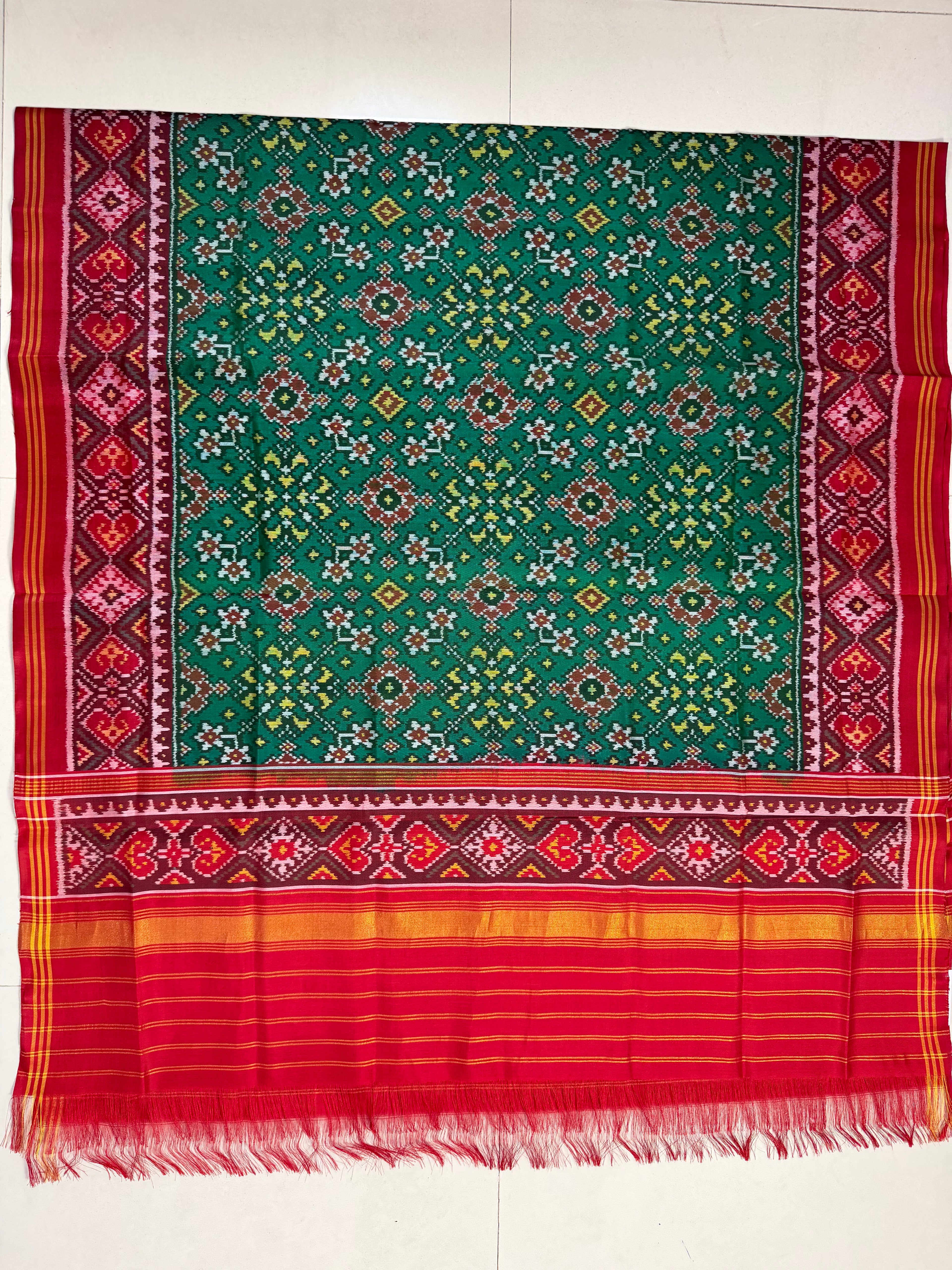 Navratna Traditional Design Handwoven Patola Dupatta