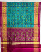 Pan-Chanda Traditional Design Handwoven Patola Silk Saree