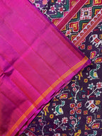 Laheriya Type Motif Design Handwoven Patola Silk Saree