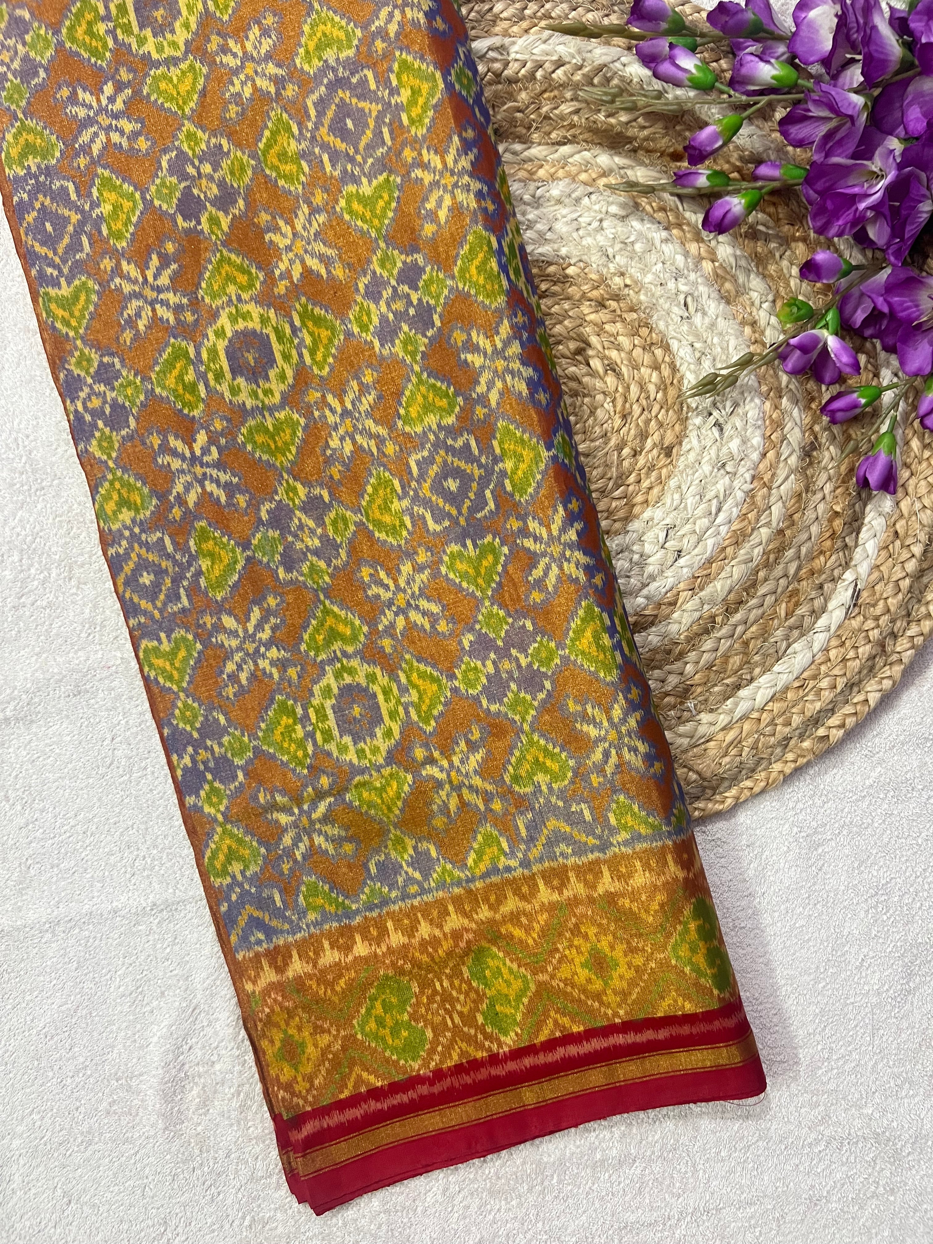 Tissue Double Zari Patola Saree Main image