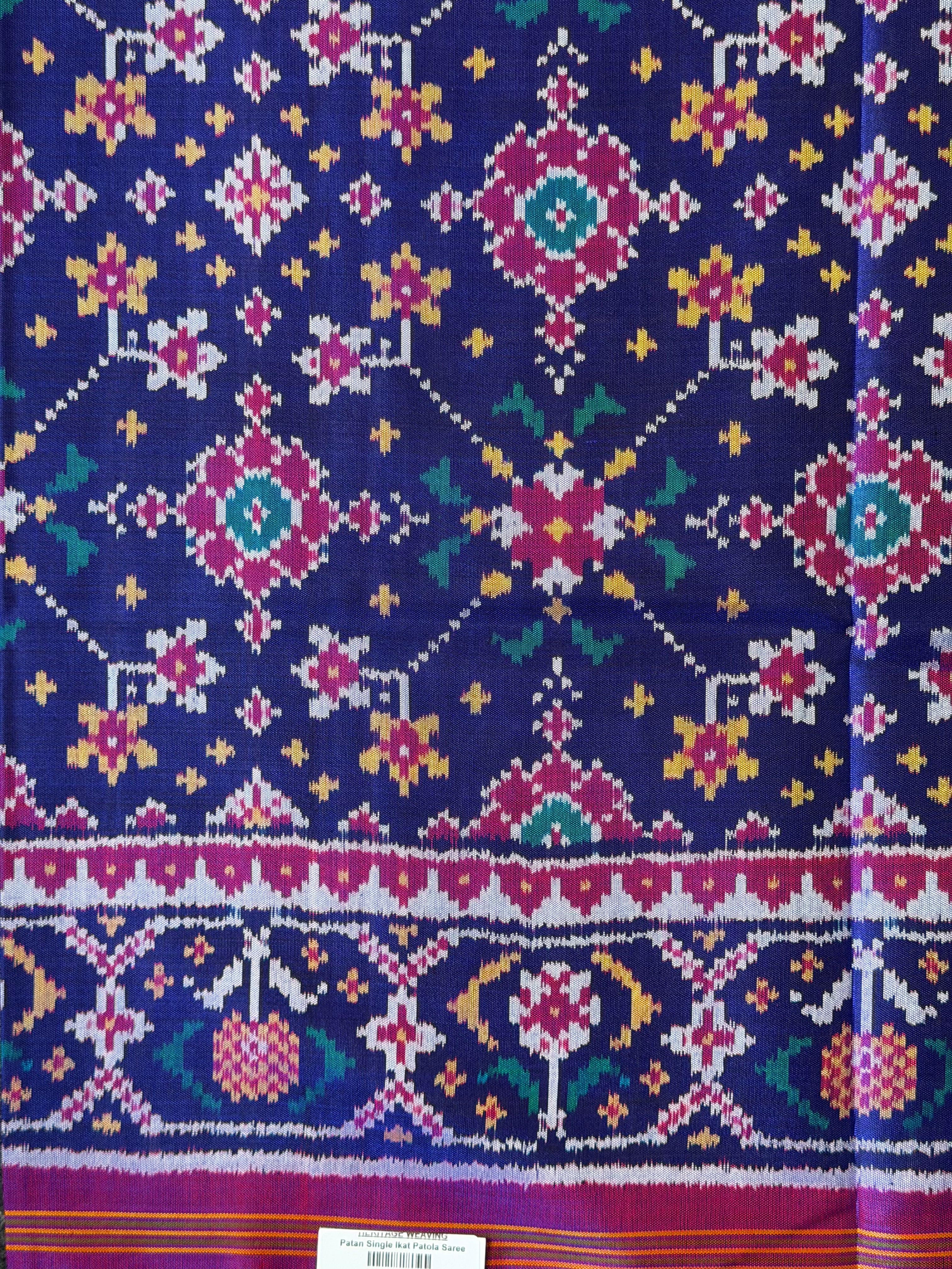 Navratna Traditional Design Handwoven Patola Silk Saree
