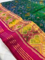 Pan-Chanda Traditional Design Handwoven Patola Silk Saree