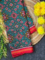 Navratna Traditional Design Handwoven Patola Silk Saree