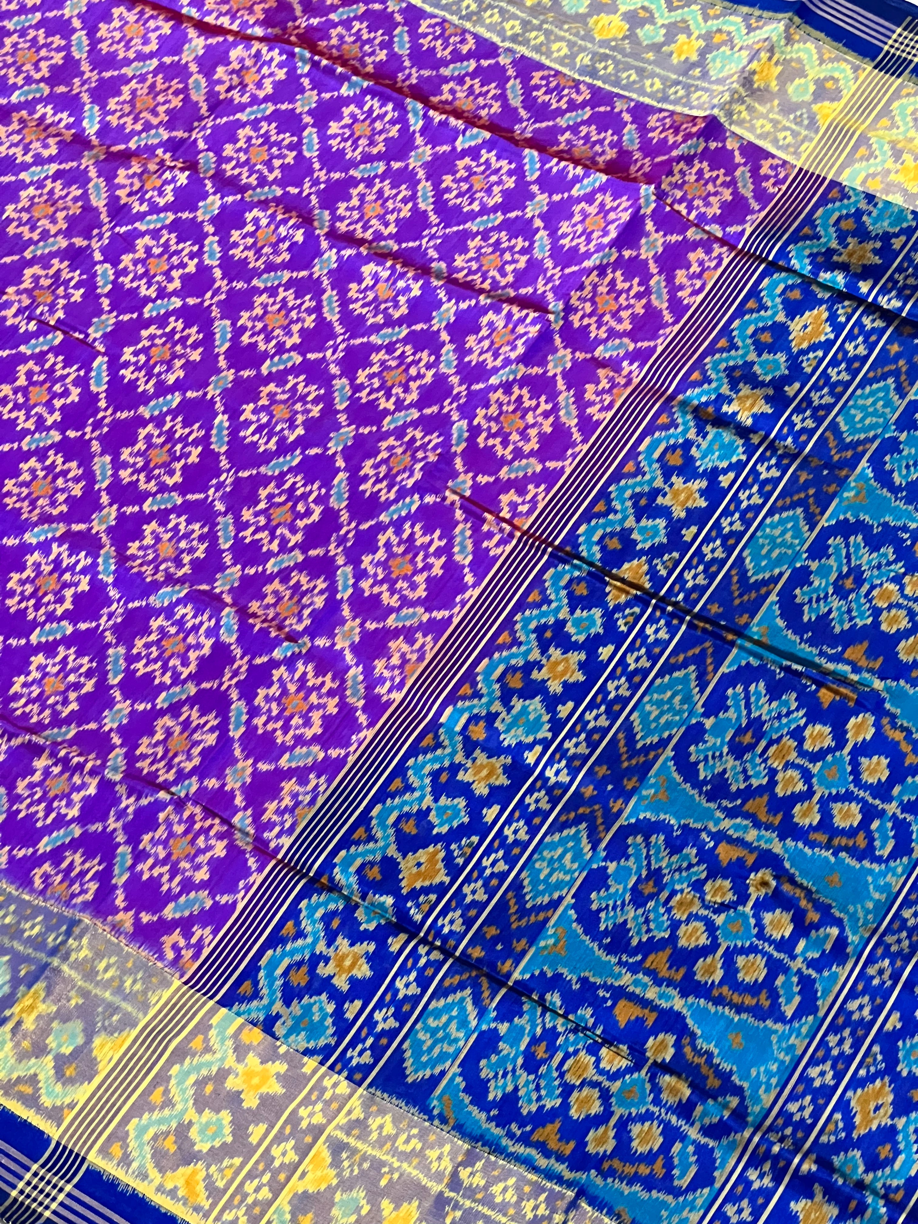 Fancy Design Handwoven Patola Silk Saree