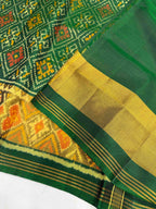Green Panchanda Traditional Design Handwoven Patola Silk Saree