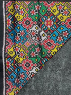 Pista Plain Gala Border With Designer Blouse  Handwoven Patola Silk Saree