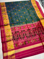 Pan-Chanda Traditional Design Handwoven Patola Silk Saree