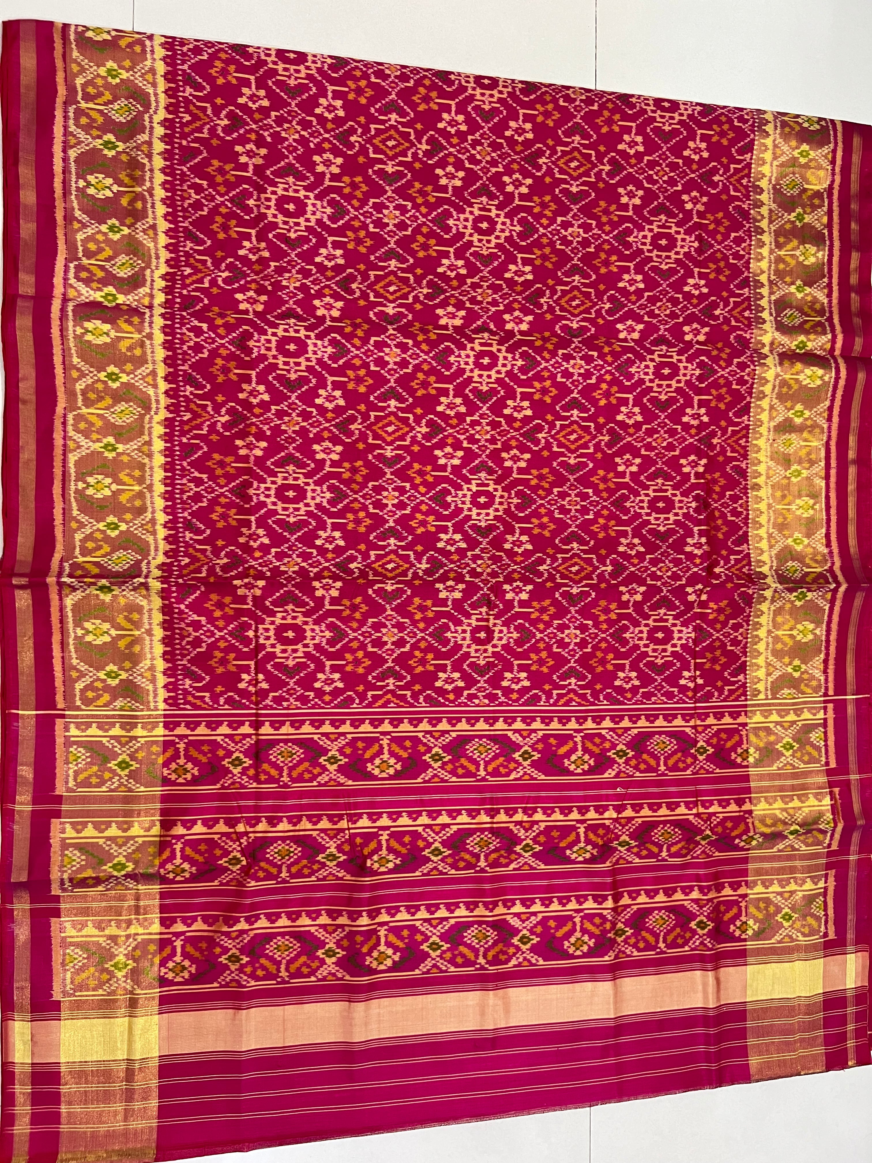 Navratna-Manekchowk Traditional Design Handwoven Patola Silk Saree Secondary image