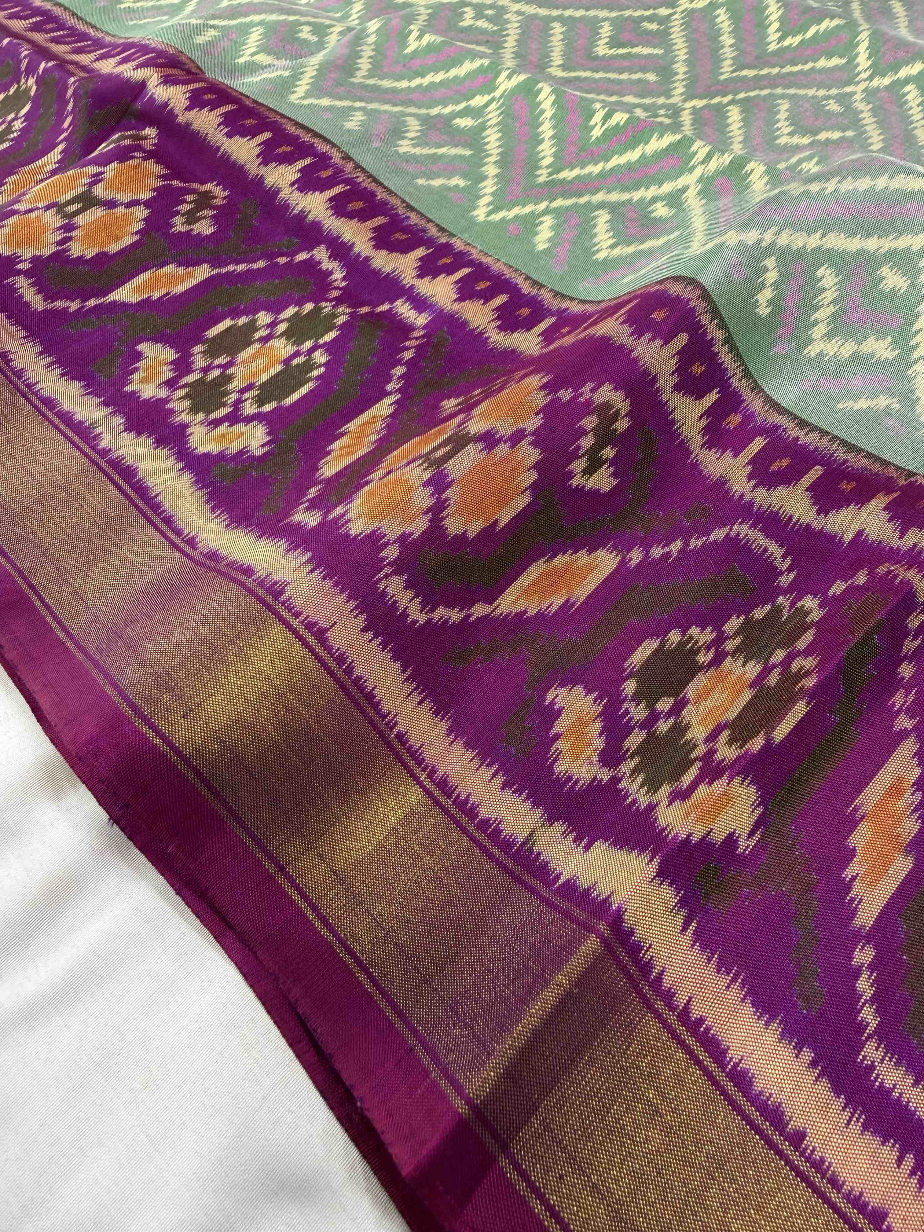 Fancy Design Handwoven Patola Silk Saree