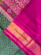 Green Fancy Design Handwoven Patola Silk Saree
