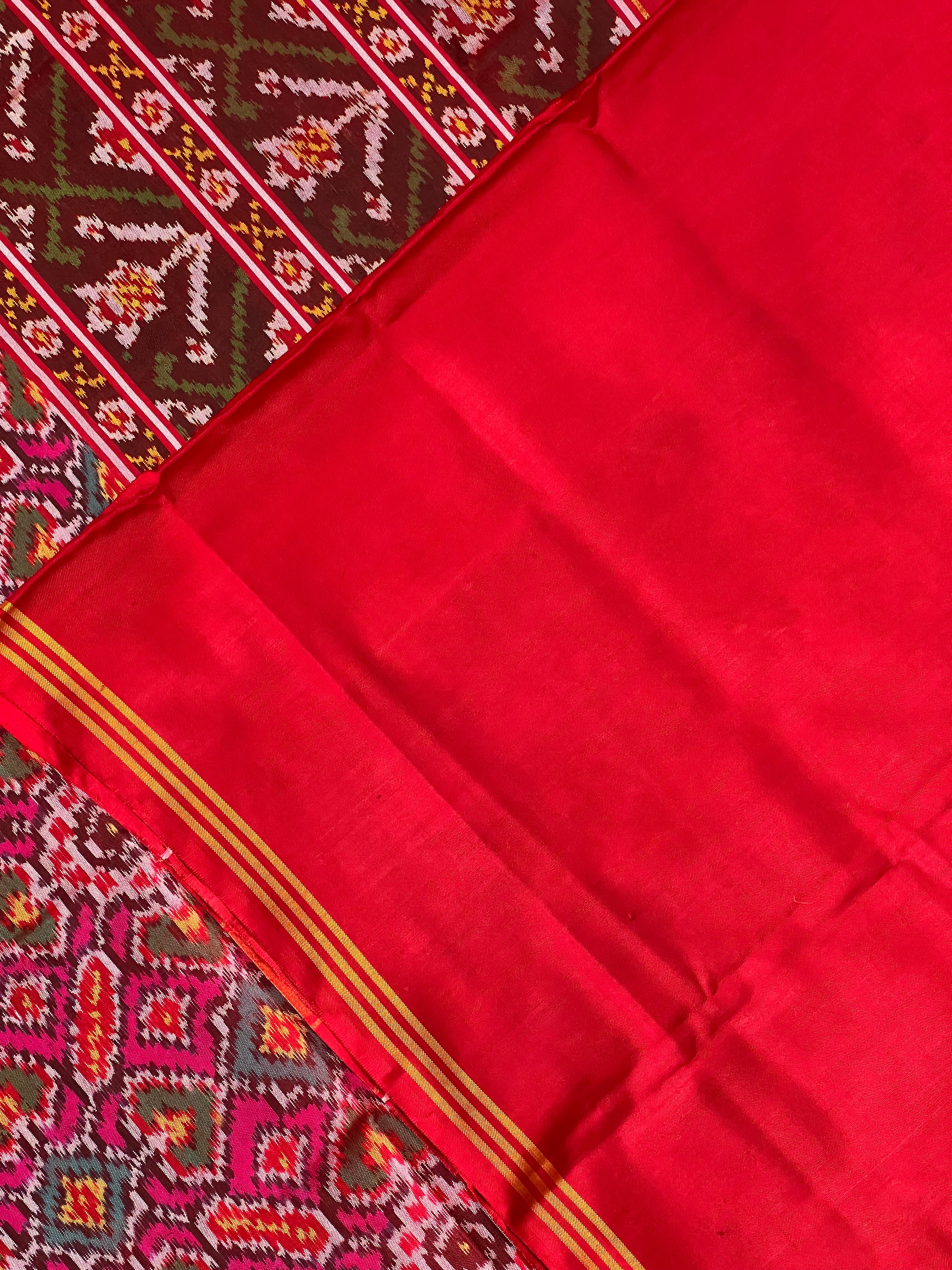 Manekchowk Traditional Design Handwoven Patola Silk Saree