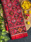 Typical Red Narikunj Design Handwoven Patola Silk Saree