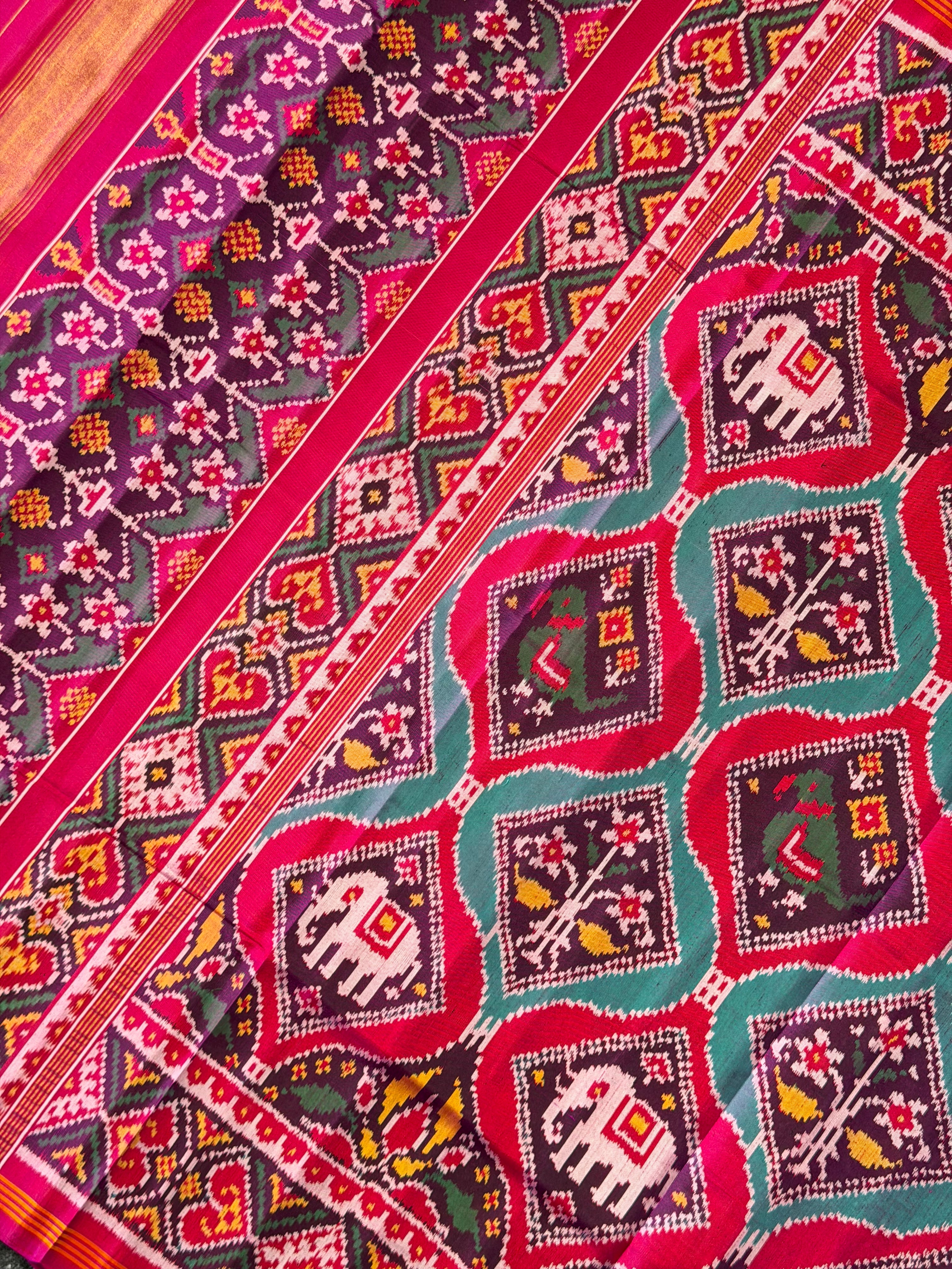 Exclusive Motif Design Handwoven Patola Silk Saree
