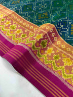 Pan-chanda Traditional Design Handwoven Patola Silk Saree