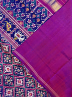 Blue Panchanda Traditional Design Handwoven Patola Silk Saree