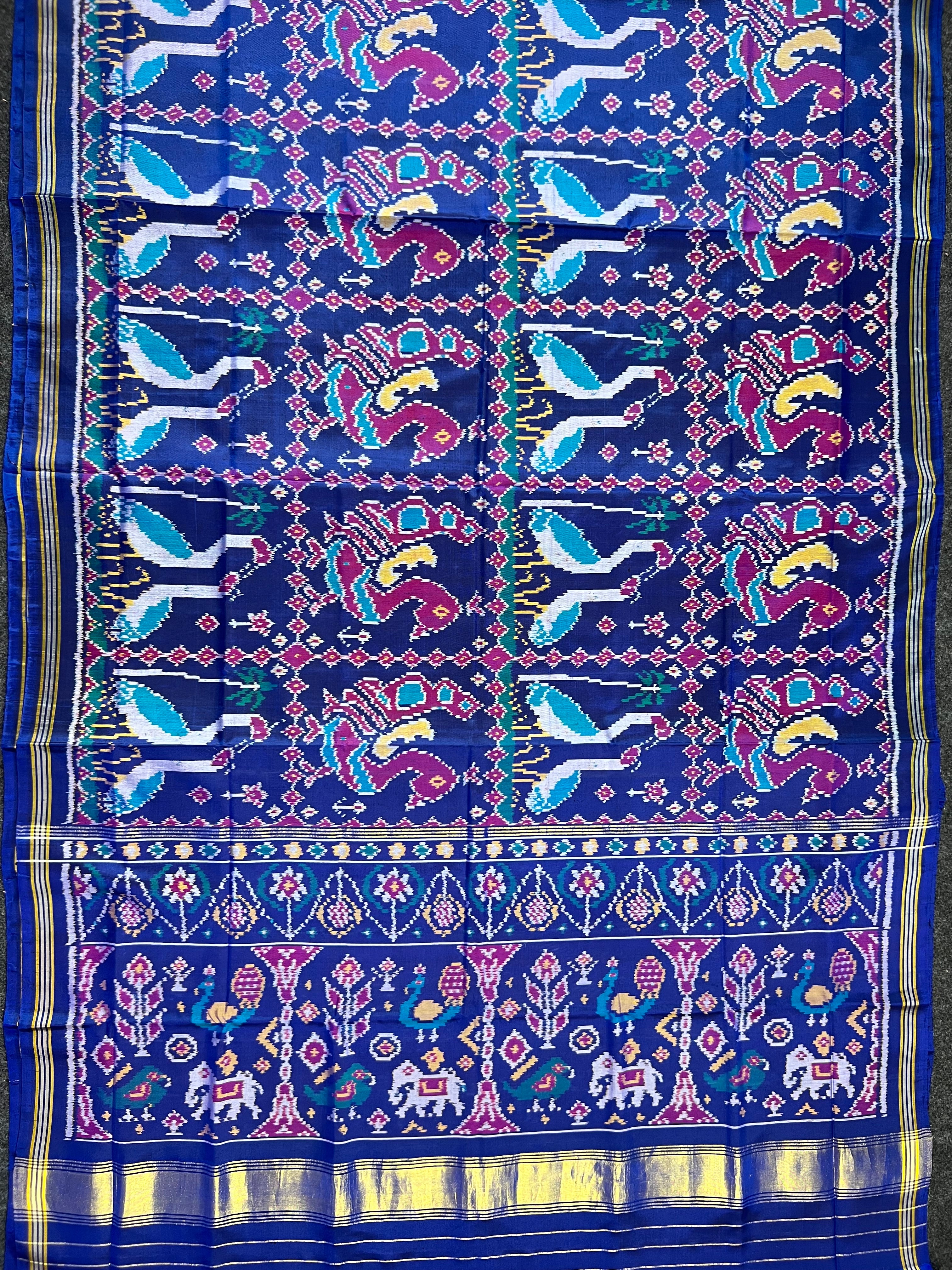 Big Motif Traditional Handwoven Patola Silk Saree
