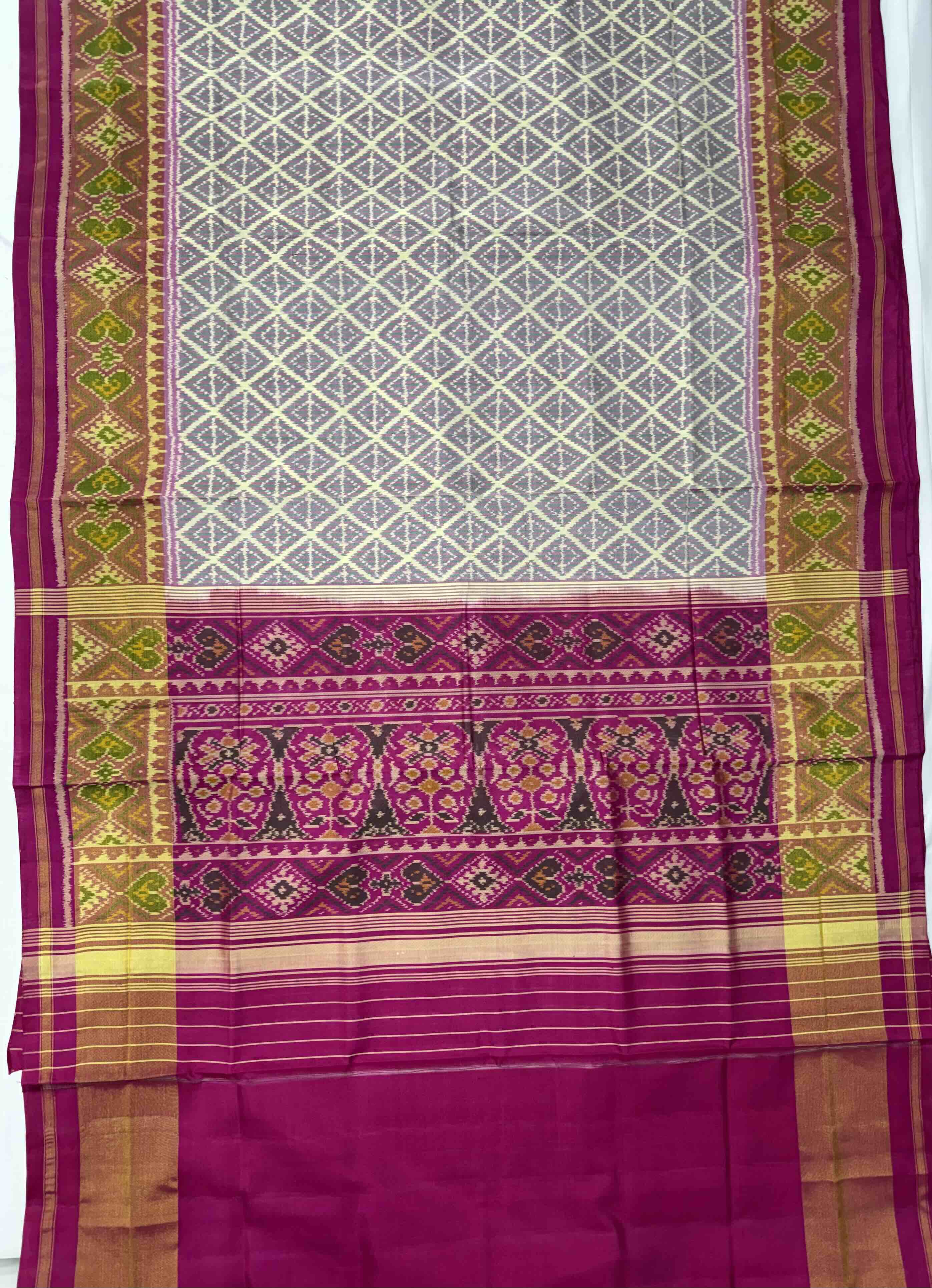 Fancy Design Handwoven Patola Silk Saree