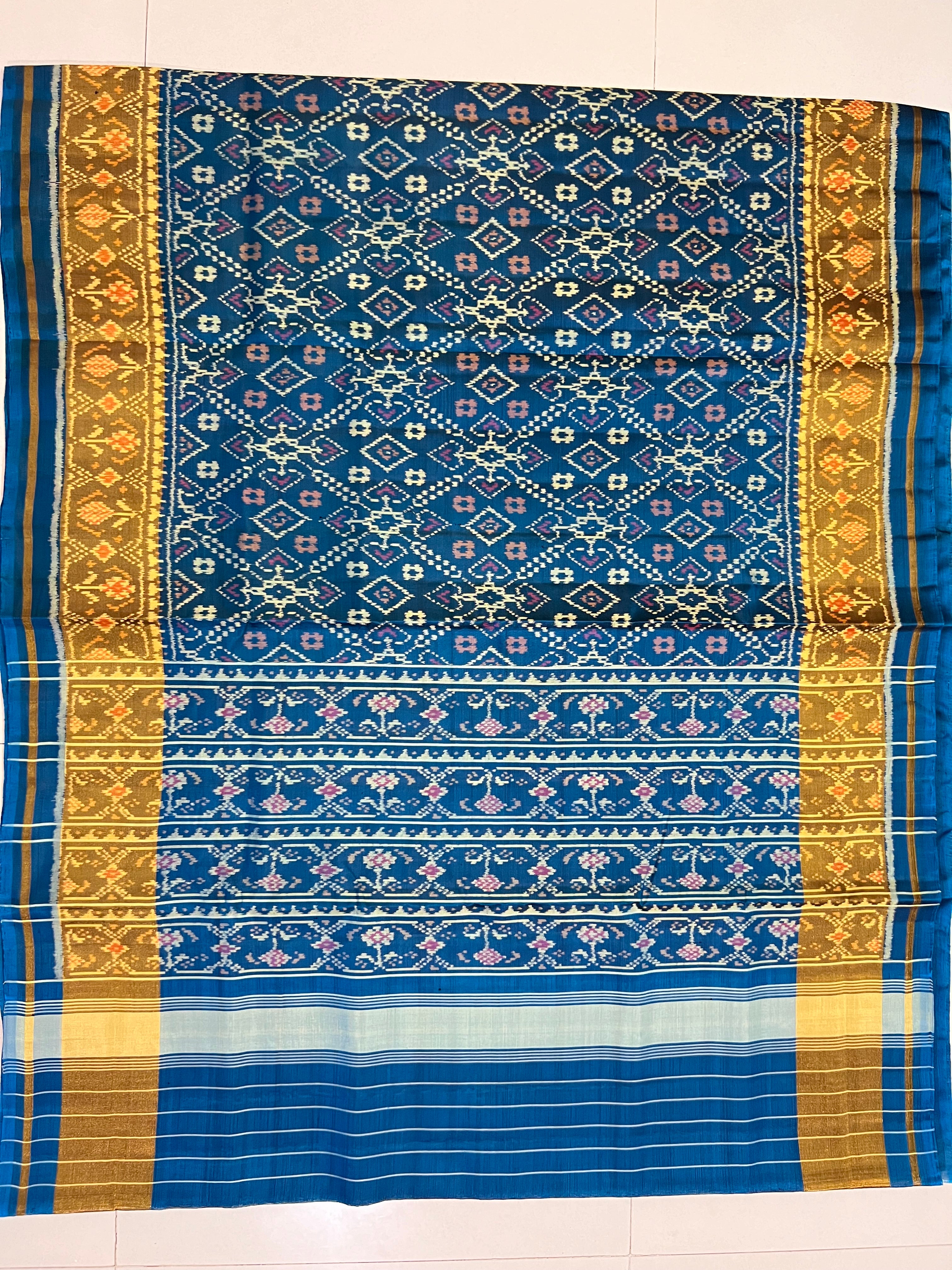 Manekchowk Traditional Design Handwoven Patola Silk Saree