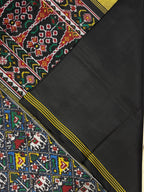Blue-Black Narikunj Traditional Design Handwoven Patola Silk Saree
