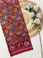 Multicolor Motif Design Handwoven Patola Silk Saree