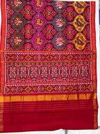 Multi Color Motifs Design Handwoven Patola Silk Saree