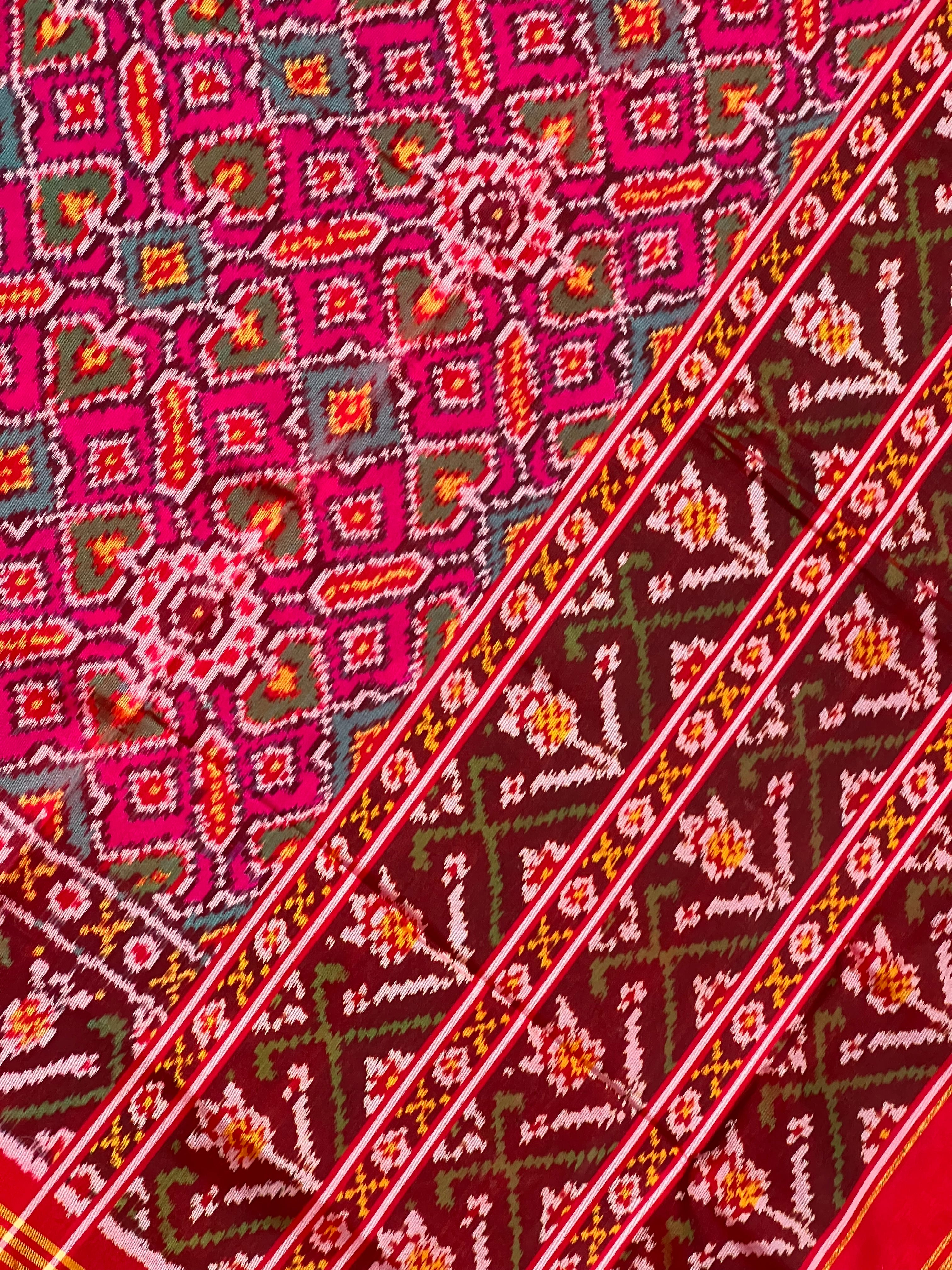 Manekchowk Traditional Design Handwoven Patola Silk Saree