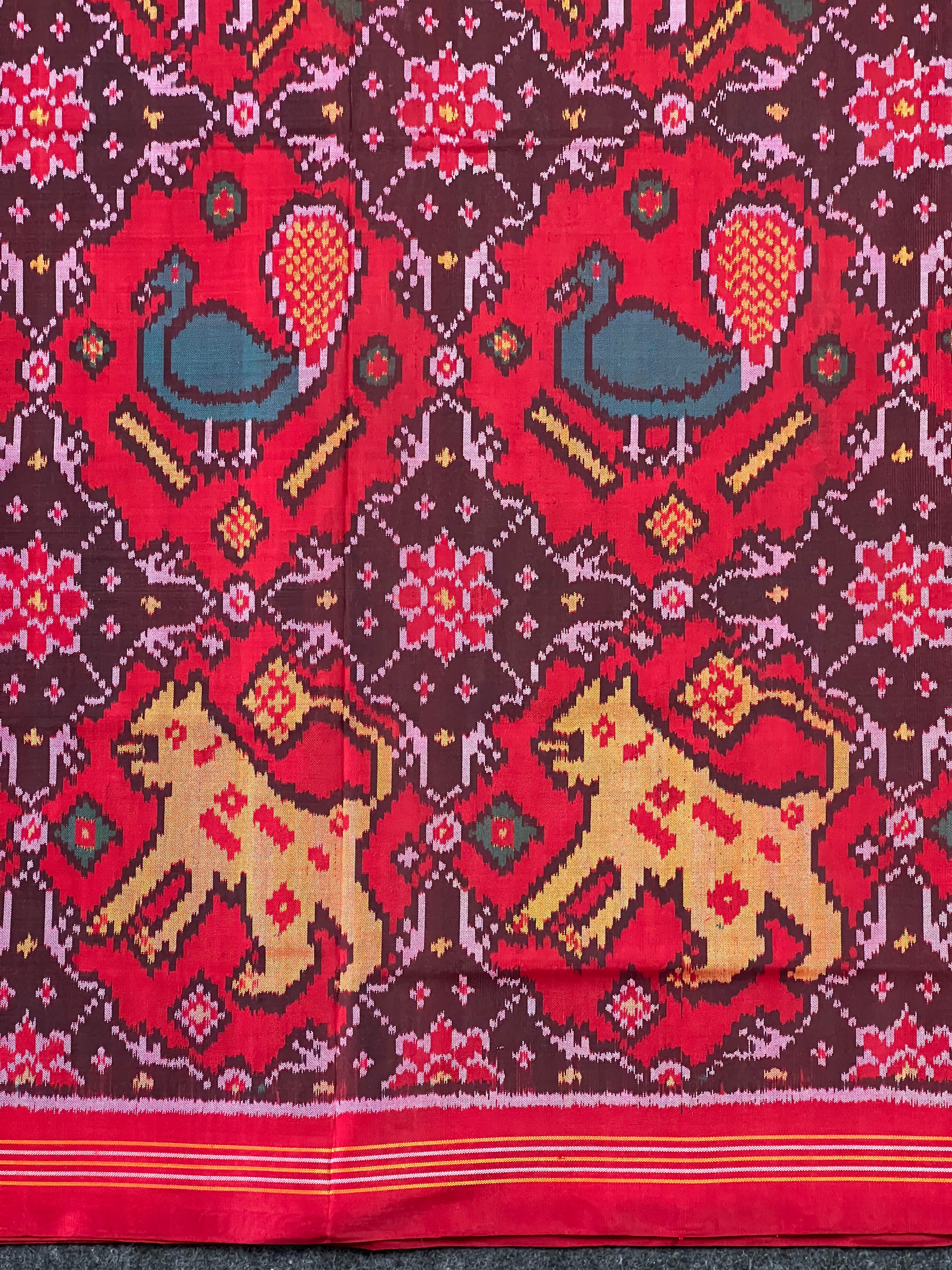 Big Motif Design Handwoven Patola Silk Saree