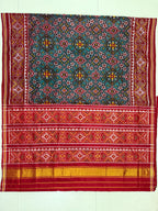 Shaded Navratna Traditional Design Handwoven Patola Silk Saree