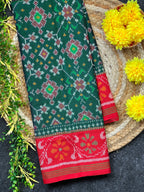 Navratna Traditional Design Handwoven Patola Silk Saree