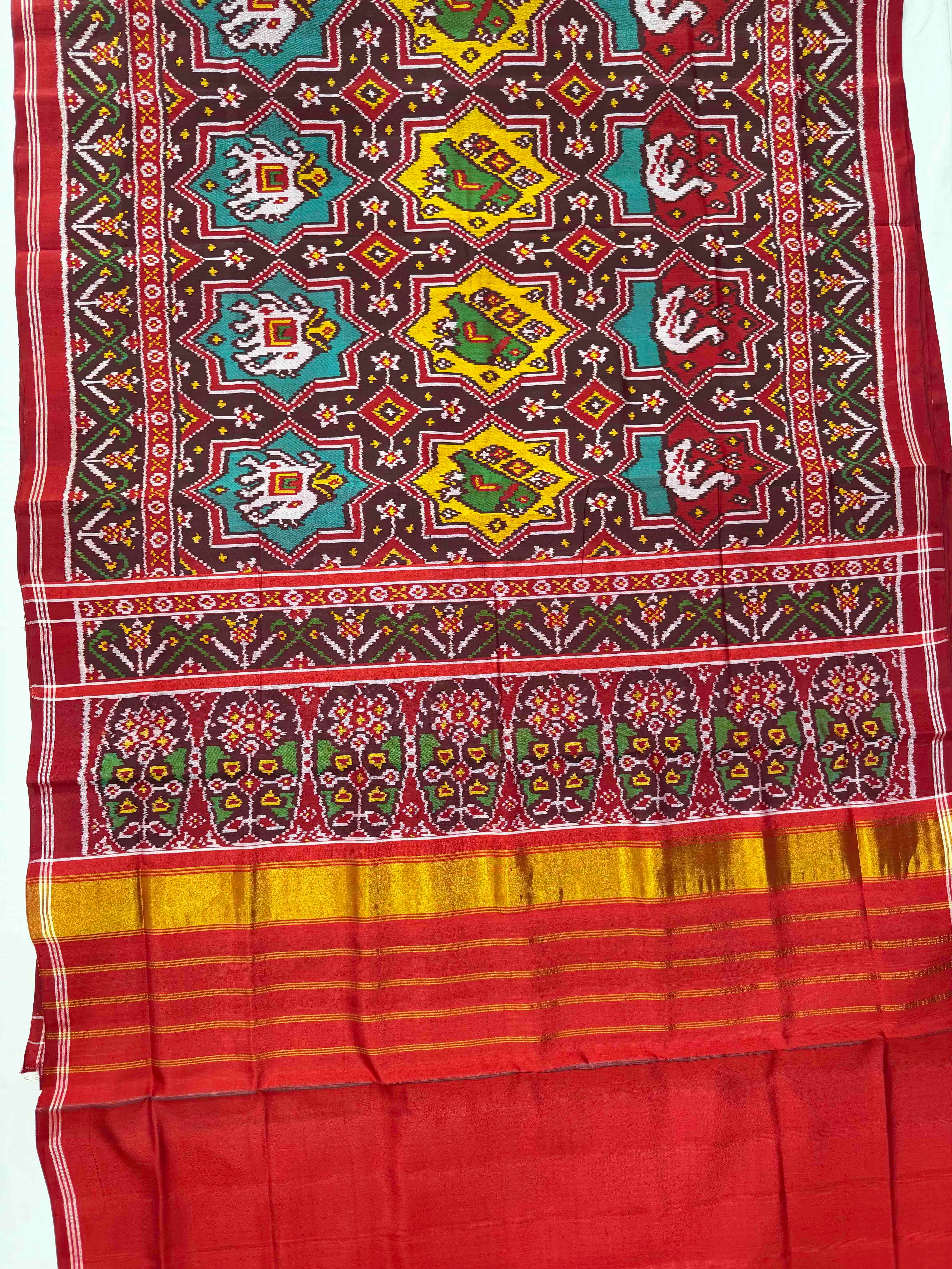 Exclusive Motif Design Handwoven Patola Silk Saree